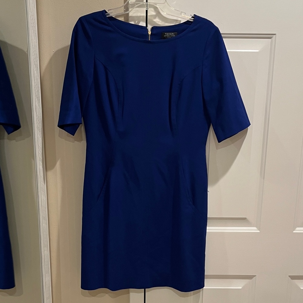 Tahari Arthur S Levine Royal Blue Mini Dress